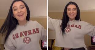 Image result for danielle cohn harvard sweatshirt tik tok